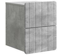 vidaXL Mobiletto da notte a muro Grigio Cemento 33 x 34,5 x 43 cm