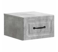 vidaXL Comodino da parete grigio cemento 34,5 x 33 x 20 cm, soggiorno moderno, contenitore rettangolare, comodino compatto, organizer per comodino, piccolo spazio essenziale per camera da letto