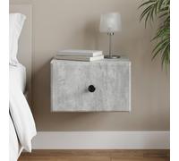vidaXL Mobiletto da notte a muro Grigio Cemento 34,5 x 33 x 20 cm