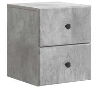 vidaXL Mobiletto da notte a muro Grigio Cemento 34,5 x 33 x 40 cm