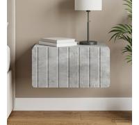 vidaXL Mobiletto da notte a muro Grigio Cemento 49 x 34,5 x 24 cm