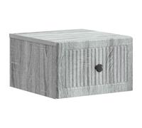 vidaXL Sonoma - Armadietto da parete grigio da 33 x 34,5 x 20 cm, per soggiorno, stile vintage, sistema di archiviazione compatto, con sistema di archiviazione rettangolare a parete, soluzioni