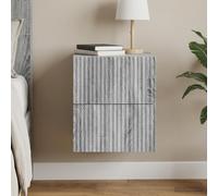 vidaXL Mobiletto da notte a muro Grigio Sonoma 33 x 34,5 x 40 cm, Unità Murale Vintage, Mobili Compatti, Soluzione di Storage Multifunzionale, Scrivania Flottante Ampia