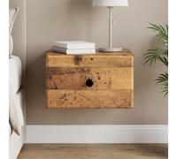 vidaXL Mobiletto da notte a muro Legno antico 34,5 x 33 x 20 cm