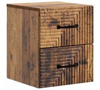 vidaXL Comodino da parete in legno antico, 34,5 x 33 x 40 cm, camera da letto, comodino moderno ed elegante, ripostiglio compatto, spazio pratico, mobile essenziale per interni