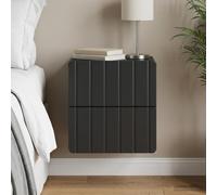 vidaXL Mobiletto da notte a muro Nero 33 x 34,5 x 43 cm