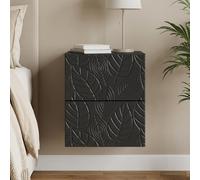 vidaXL Wandbeugel Bedkast Zwart 34,5 x 33 x 40 cm Bewerkt hout