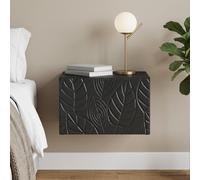 vidaXL Wandbeugel Bedkast Zwart 49 x 34,5 x 20 cm Bewerkt hout