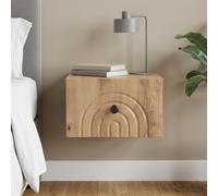 vidaXL Mobiletto da notte a muro Rovere Artigianale 33 x 34,5 x 20 cm