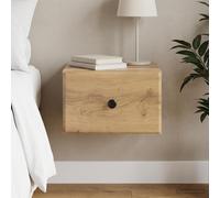 vidaXL Mobiletto da notte a muro Rovere Artigianale 34,5 x 33 x 20 cm