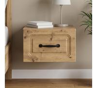 vidaXL Mobiletto da notte a muro Rovere Artigianale 34,5 x 33 x 20 cm
