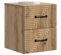 vidaXL Mobiletto da notte a muro Rovere Artigianale 34,5 x 33 x 40 cm, Comodino elegante, spazio compatto, design moderno, tavolo rettangolare per una camera davvero stilosa