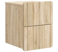 vidaXL Mobiletto da notte a muro Rovere Sonoma 33 x 34,5 x 43 cm