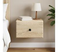 vidaXL Mobiletto da notte a muro Rovere Sonoma 34,5 x 33 x 20 cm