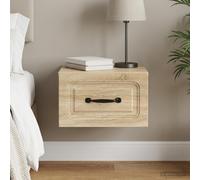 vidaXL Mobiletto da notte a muro Rovere Sonoma 34,5 x 33 x 20 cm