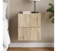 vidaXL Mobiletto da notte a muro Rovere Sonoma 34,5 x 33 x 40 cm