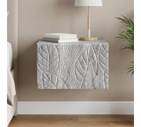 vidaXL Comodino da parete Sonoma grigio, 49 x 34,5 x 20 cm, per soggiorno, scrivania compatta, portaoggetti a parete, mensola sospesa, tavolino funzionale, organizer moderno