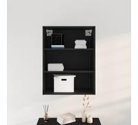 vidaXL Mobiletto da Parete Appeso Rovere Nero 69,5 x 32,5 x 90 cm, Sala da Pranzo, Mobile Rettangolare Moderno, armadietto a Muro, Elegante Arredamento salvaspazio