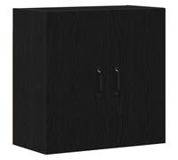vidaXL Mobiletto da Parete Rovere Nero 60x31x60 cm in Legno Massello