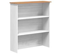 vidaXL Mobiletto in legno minimalista con 2 ripiani per soggiorno e ufficio in finitura bianca rovere Design in legno elaborato Soluzione interna Mobili organizzativi per l'h