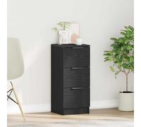 vidaXL Credenza Moderna in Rovere Nero con 3 Cassetti per Sale da Pranzo e Soggiorni Finitura Opaca Legno Ingegnerizzato Armadio Rettangolare Uso Interno Soluzioni Mobili