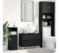 vidaXL Mobiletto lavabo Rovere nero 80x33x60 cm Legno ingegnerizzato