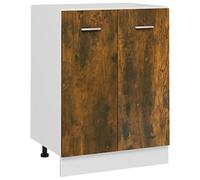 vidaXL Mobiletto Rovere Fumo 60x46x81,5 cm in Legno Multistrato