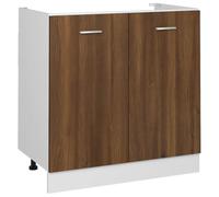 vidaXL Mobiletto Rovere Marrone 80x46x81,5 cm in Legno Multistrato