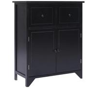 VIDAXL - Mobiletto Nero 60x30x75 cm in Legno di Paulownia