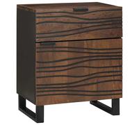 vidaXL Mobiletto per comodino 50x33x60 cm in legno massello di noce