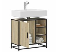 vidaXL Mobiletto per Lavabo da Bagno Rovere Sonoma 65x33x60 cm