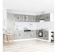 vidaXL Mobiletto per lavabo Lucca 2 pz Grigio cemento