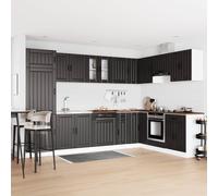 Mobiletto per lavabo Lucca 2 pcs Nero Legno multistrato