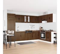 Mobiletto per lavabo con porta Lucca 2 pcs Rovere Marrone