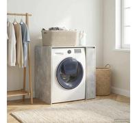 vidaXL Mobiletto per lavatrice con porta Calcestruzzo 87 x 60 x 89 cm