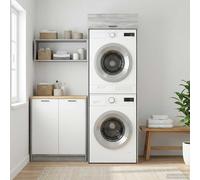 vidaXL Mobiletto per lavatrice Grigio Sonoma 67,5 x 68 x 200 cm