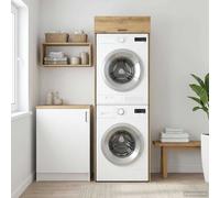 vidaXL Mobiletto per lavatrice Rovere artigianale 67,5 x 68 x 200 cm