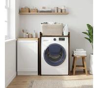 vidaXL Mobiletto per lavatrice Rovere fumé 67,5 x 48 x 97 cm