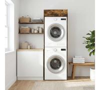 vidaXL Mobiletto per lavatrice Rovere fumé 67,5 x 68 x 200 cm