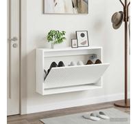 vidaXL Mobiletto per Scarpe da Muro ARNHEM 71 x 17 x 43 cm Bianco