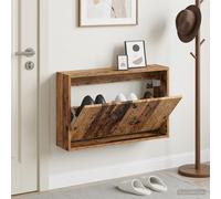 vidaXL Mobiletto per Scarpe da Muro DELFT 71 x 17 x 43 cm Legno antico