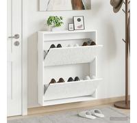 vidaXL Mobiletto per Scarpe da Muro DELFT 71 x 17 x 86 cm Bianco