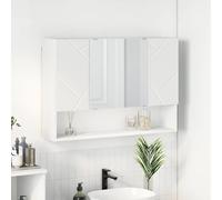 vidaXL Mobiletto per specchio Bianco 80 x 17 x 55 cm