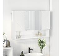 vidaXL Mobiletto per specchio Bianco Lucido 80 x 17 x 55 cm