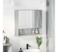 vidaXL Mobiletto per specchio con porta Grigio sonoma 59 x 17 x 55 cm