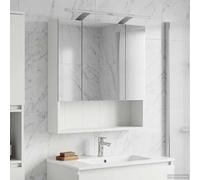 vidaXL Mobiletto per specchio da bagno Bianco 60 x 14.5 x 70 cm
