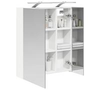 vidaXL Armadietto da bagno a specchio bianco 60 x 14,5 x 70 cm Legno ingegnerizzato, bagno, design rettangolare, stile moderno, stoccaggio efficiente, soluzioni innovative per piccoli spazi, infissi