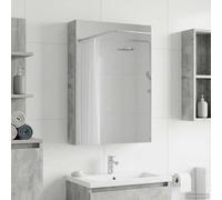 vidaXL Mobiletto per specchio da bagno con lo scaffale Grigio cemento