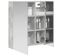 vidaXL Armadietto a specchio da bagno grigio cemento 60 x 14,5 x 70 cm, bagno, design rettangolare, stile moderno, conservazione efficiente, soluzioni innovative per piccoli spazi, apparecchi