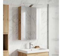 vidaXL Mobiletto per specchio da bagno con porta Rovere Artigianale
